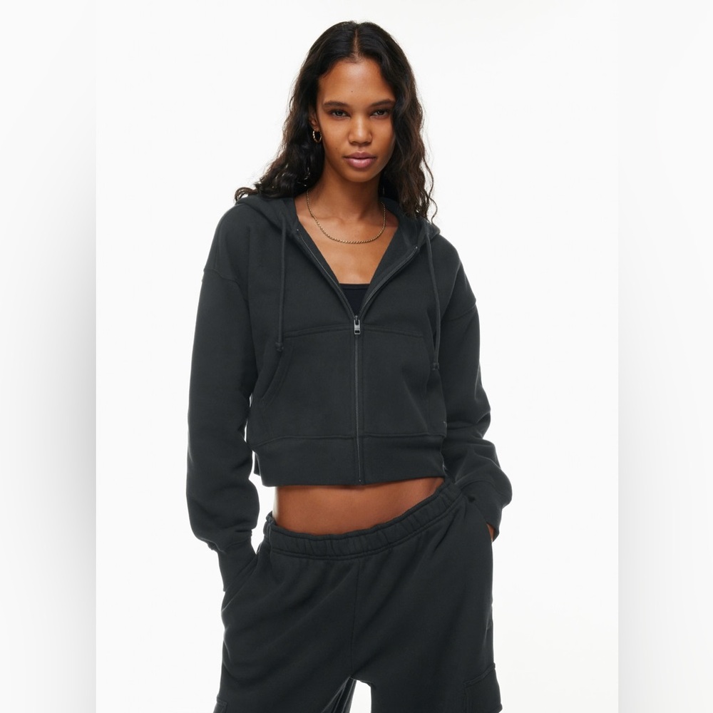 TNA Cozy Sweatfleece Boyfriend Boxy Zip Hoodie - Picture 1 of 7